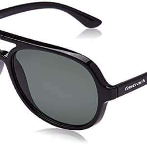 Fastrack Men's Pilot Sunglasses Black Frame, Brown Lens (Medium)-Pack of 1